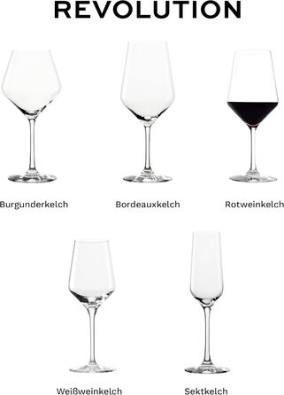 Бокали для червоного вина Stölzle Lausitz Revolution 6 шт, 490 мл - Кришталеві келихи для вина, міцні, для максимальної ароматизації