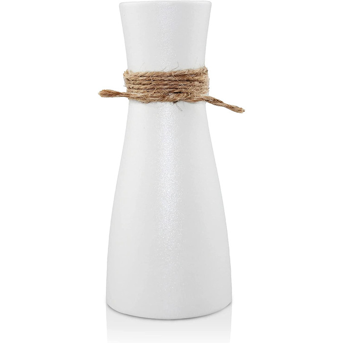 Ваза Maleielam біла, керамічна ваза для пампасної трави, ідеально підходить для зберігання сухих квітів і свіжих квітів, ваза для квітів Декор вітальні, спальні (білий-2)