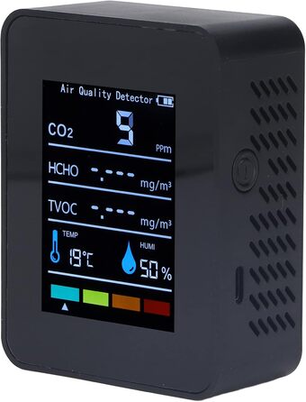Монітор якості повітря CO2, детектор CO2, LCD дисплей, TVOC, HCHO, температура, вологість