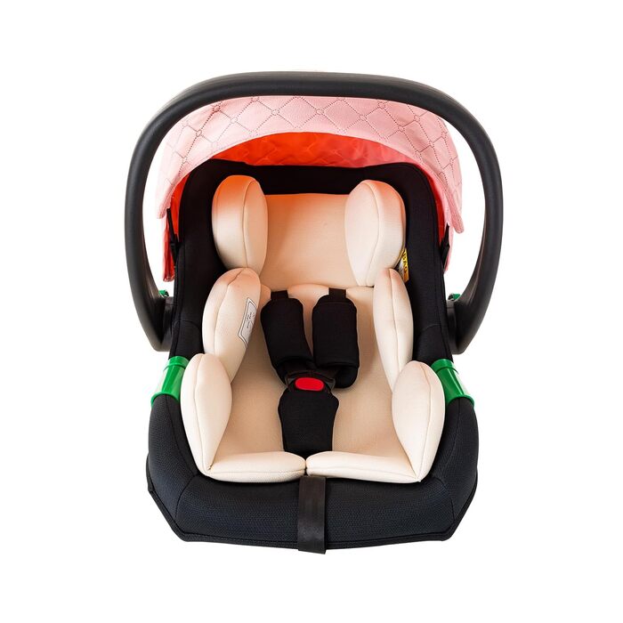 Дитяча коляска Shineey 3 в 1: Buggy, Babybett, Комплект. Компактна складна коляска для новонароджених з алюмінієвим каркасом (рожевий)