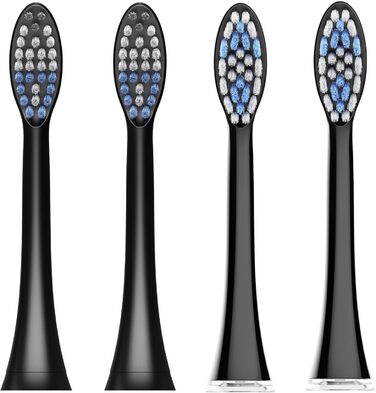 Електрична зубна щітка Tristan Auron – 55 000 вібрацій, 5 режимів, 60 днів роботи від акумулятора, компактна та тиха, з 2 насадками, для делікатного очищення зубів (червона) (Z - Bürstenköpfe)