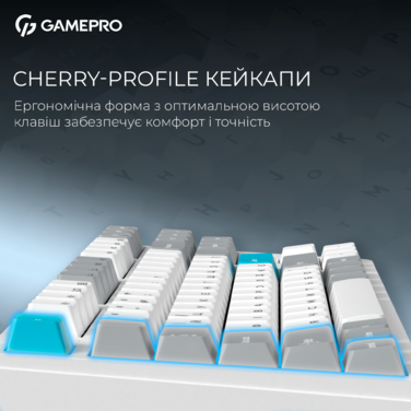 Бездротова механічна клавіатура GamePro Asgard Ragnar (MK285WH)