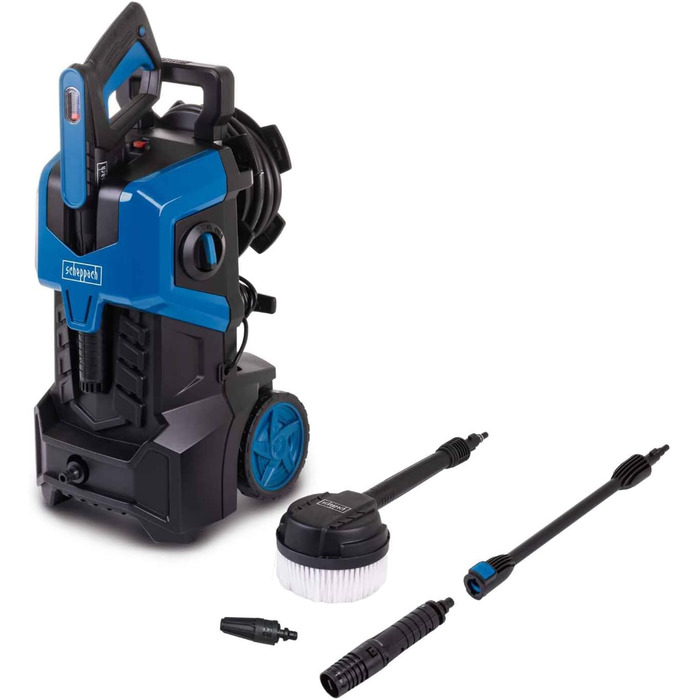 Високотискний мийник Scheppach HCE3000: 180 бар, 8м шланг, 2400W, регульований струмінь, контейнер для миючих засобів