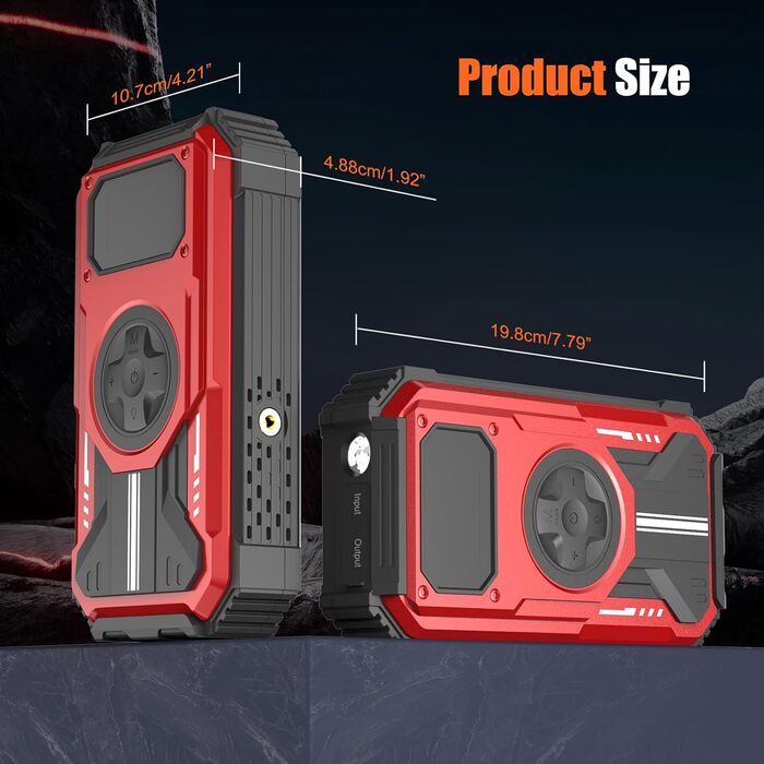 Powerbank для авто Starthilfe 6000A: пусковий пристрій, компресор, LED, LCD, 12V