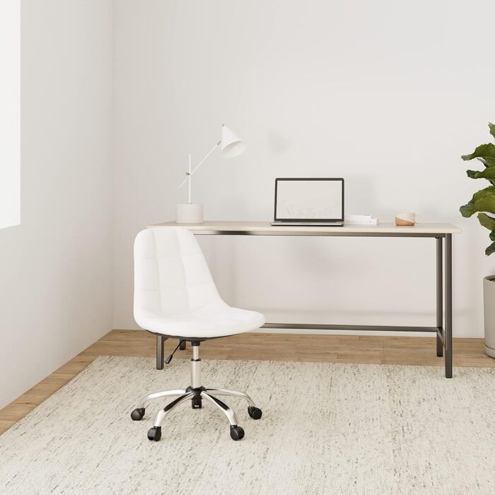 Офісне крісло CLP Emil - регульована висота, поворотний, з штучною шкірою, білий колір