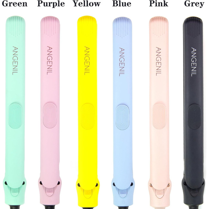 ANGENIL Pro Mini Титановий випрямляч та плойка 2-в-1 для волосся, компактний дорожній формат, швидкий нагрів 20 сек, сірий колір