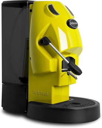 Кавомашина Didiesse Baby Frog Pad – компактна, 450 Вт, з підставою для паді, 1,5 л бак (білий, лимонно-жовтий)
