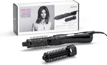 Щітка BaByliss Shape і гладка щітка Wamluft для короткого волосся AS82E, 2 насадки-щітки 30 мм і 20 мм, функція охолодження повітря, 800 Вт чорна, ука (1 упаковка)