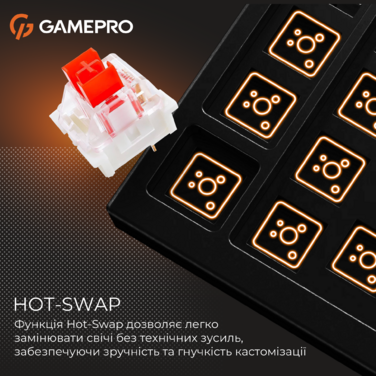 Дротова механічна клавіатура GamePro Genesis Metallic (MK144B) 100% Red switches