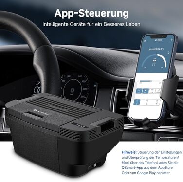 Компактний компресорний холодильник AAOBOSI 35L з Wi-Fi, USB, 12/24/240V для авто, кемпінгу та подорожей