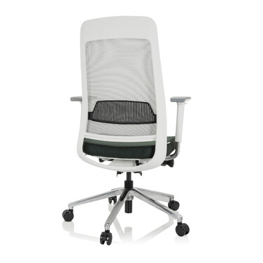Офісне крісло / поворотне крісло CHIARO T2 WHITE сітка / тканина темно-зелений / сірий hjh OFFICE