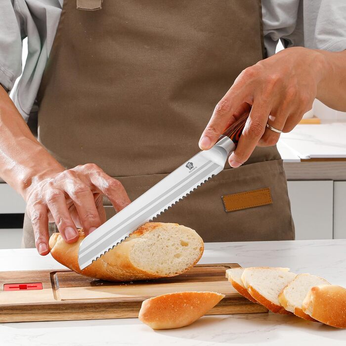 Набір ножів Wildmok 7 шт. з нержавіючої сталі, з ручками з пакавуду, для кухні