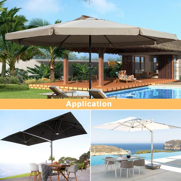 Чохол для парасольки від сонця, захисний чохол для парасольки, 3-5 м, великий розмір, захист від погодних умов, UV, вітру та снігу, 295x80/80 см