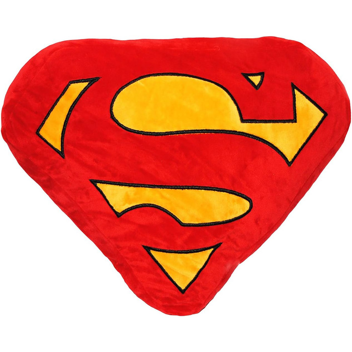 Велика плюшева подушка/подушка для обіймів - Логотип Супермен - 48 см * 33 см - Подушка, що притискається - Велика - Дуже м'яка - Дорожня подушка/Автомобільна подушка - Оксамитова подушка - Діти. без NAME