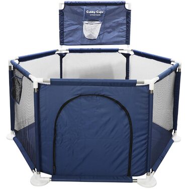 Дитячий ігровий центр з басейновими м'ячами, біговатіл з баскетбольним кільцем та ворітами для футболу, 188x124x66 см, біговатіл для навчання ходьбі (120x120 см, блакитний)