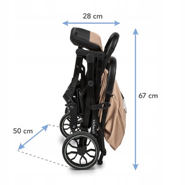 Компактна прогулянкова коляска Kidwell Colmer UP, бежева, легка, складана та маневрена