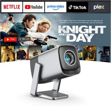 Mini проєктор 1080P з WiFi, Bluetooth, Dolby Audio та автофокусом, XuanPad, 210° обертання, фільтр пилу та система охолодження