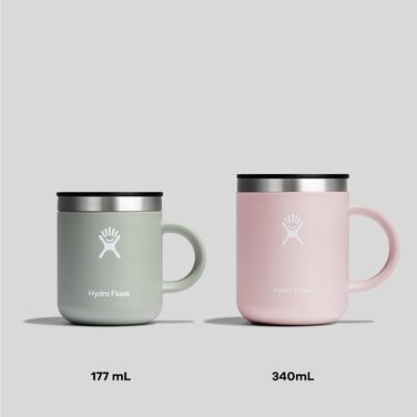 Термокружка Hydro Flask 354 мл (12 oz) з нержавіючої сталі, чорна, з кришкою та ручкою