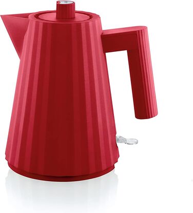Електричний чайник Alessi Plissé MDL06/1RUK, 100 cl, червоний, з термопластичного матеріалу, 2400W, англійський штекер