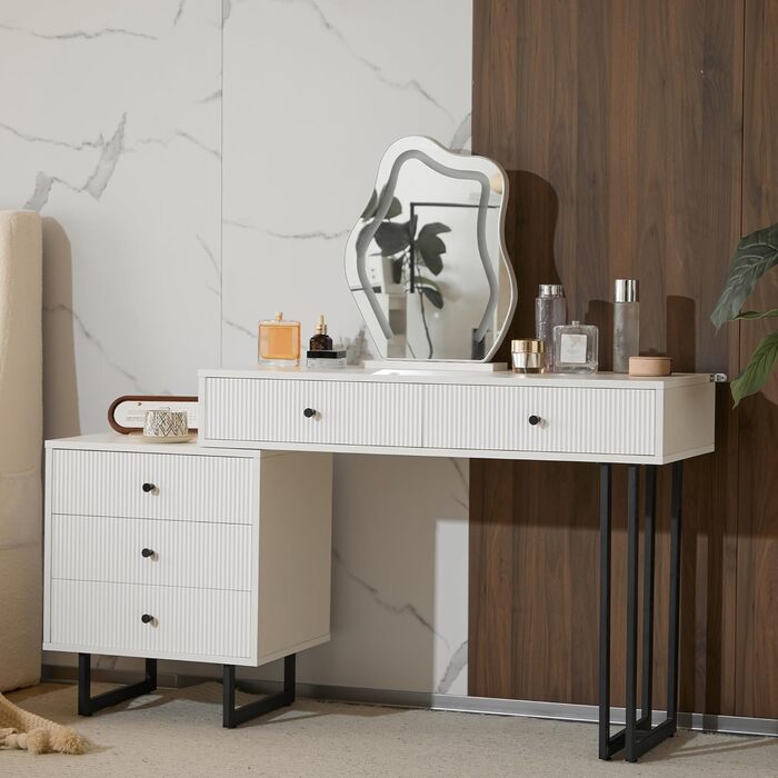 Сучасний туалетний столик ModernLuxe з дзеркалом та 5 шухлядами (100x76x40 см)
