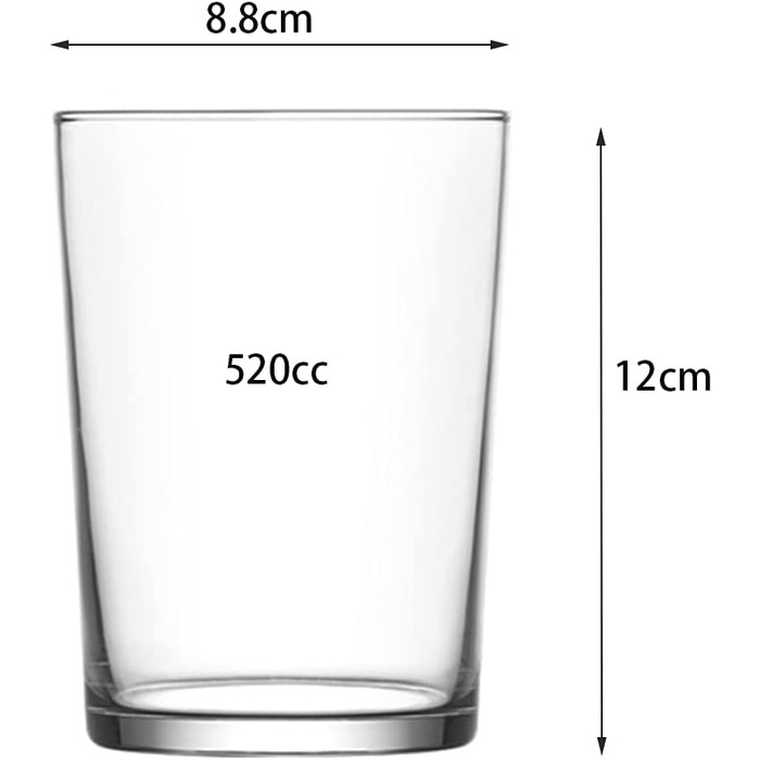 Набір Unishop з 6 склянками для води, пастельні, різнокольорові, можна мити в посудомийній машині (06)
