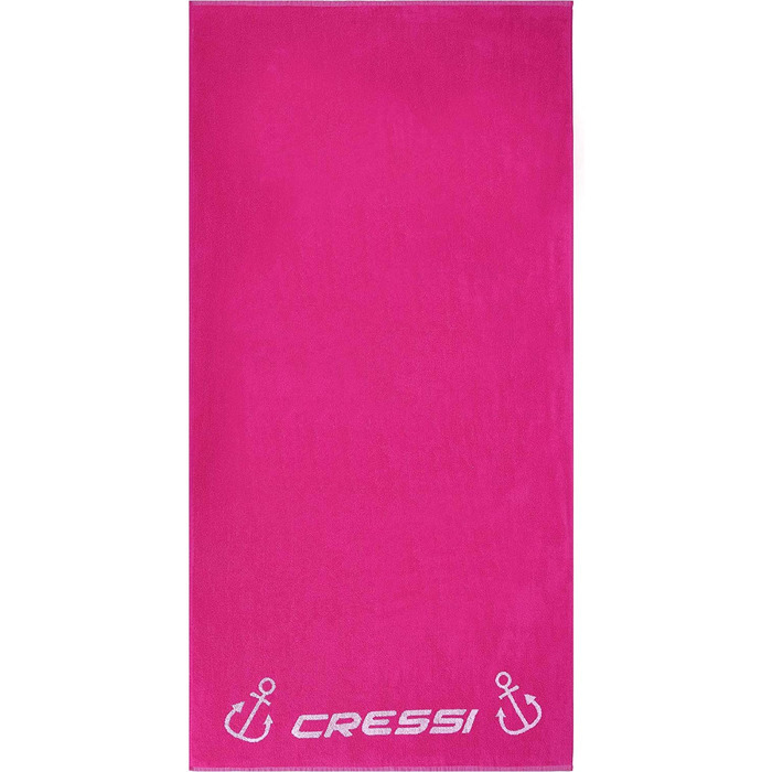 Пляжний рушник Cressi Cotton Frame-пляжний рушник для дорослих / Спортивний рушник високої якості 90x180 см (кольору фуксії)