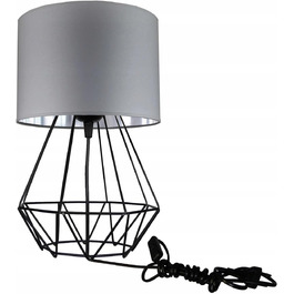 Настільна лампа - приліжкова лампа - настільна лампа - дизайнерська лампа лампа для спальні вітальні офісу - сучасна лампа настільна лампа з серії TAD30-N1 - (сіро-срібляста)
