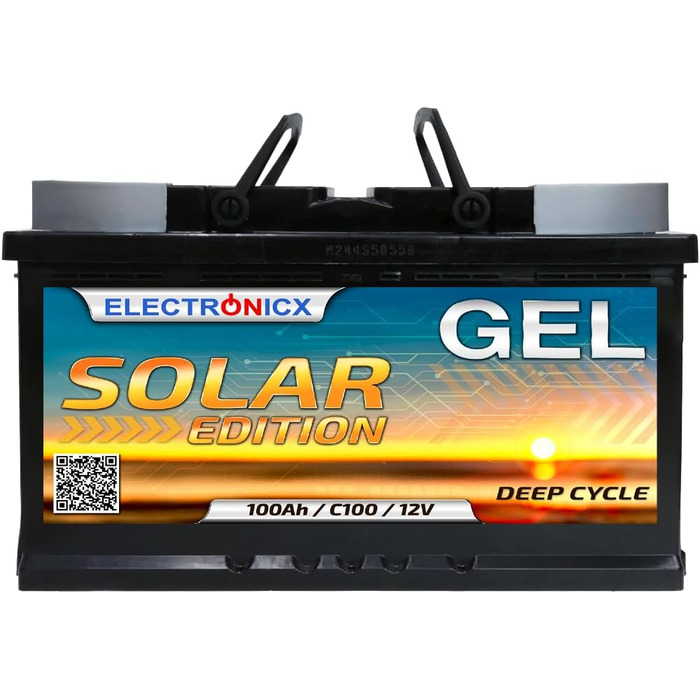 Акумулятор 12V 100Ah GEL для сонячних батарей, човнів, автофургонів, караванів