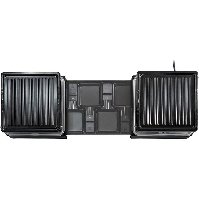 Електричний гриль-ракулет Unold 48755 Extendable для 8 осіб, 1300 Вт, з двома зонами нагріву