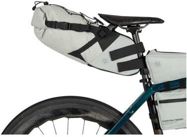 Сідлова сумка AGU Seat-Pack Велосипед, сідло 10 л для байкпакінгу, водовідштовхувальне, світловідбиваюче, легке складання, 100 перероблений поліестер - (Highland Green)