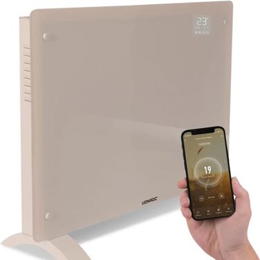 Електричний конвекторний обігрівач VONROC - 1500W, білий. Економний обігрівач для дому, 15-24 м²