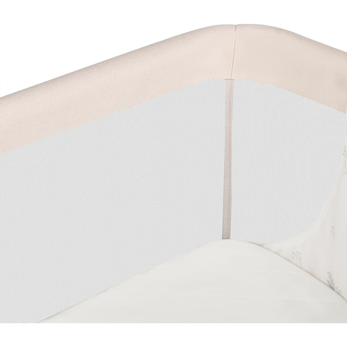 Дитяче ліжко Lionelo Leonie Plus 3 в 1: ліжко, коліска, ліжко-приліжко з регулюванням висоти, сітчасті стінки, знімною бічною панеллю та коліщатками з гальмом. Бежевий колір.