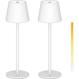 Акумуляторна LED-лампа Antela для дому та вулиці, диммер, 3 кольори, IP44, метал, 2 шт.