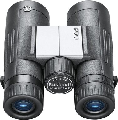Бінокль Bushnell Powerview 2 10x42, дахова призма, алюмінієвий корпус, багатошарове покриття, гумове армування, для спостереження за птахами, туризму, спорту, PWV1042