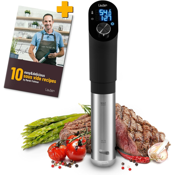 Lauben Sous Vide Stick SV01 - прецизійний кухонний термостат для дому | Sous Vide | 1200W