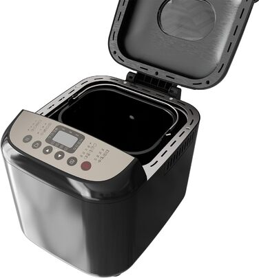 Хлібопечка BLACK+DECKER BXBM600E з 17 програмами для хліба, йогурту, випічки та джему | Потужність 600W | Регулювання ваги випічки до 1 кг | 15 годин програмування | Знімний контейнер для випічки