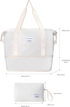 Набір валіз Travelhouse Ascona 5-в-1 (75/65/55 см) з TSA-замком, Spinner-колесами, ABS+PC, темно-зелений (кремовий/білий)