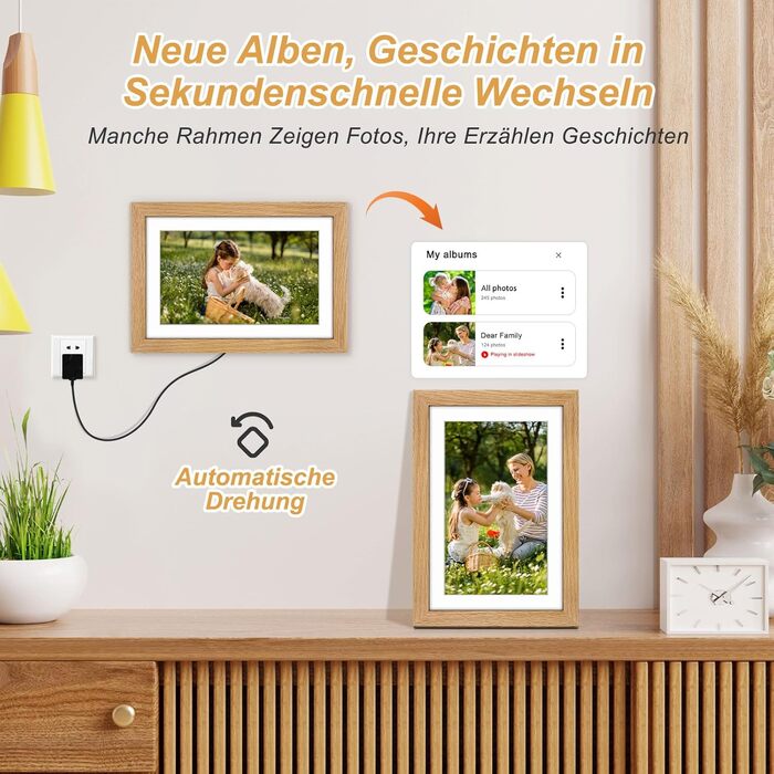 Цифровий фоторамка з дерева, Wi-Fi, 32GB, 10.1