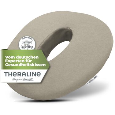 Ергономічний ортопедичний подушка-кільце Theraline для розвантаження куприка, після операцій та пологів, при геморої (Антрацит Меланж, 35x48 см)