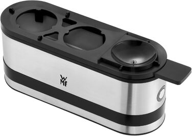Електричний яйцеварка WMF Stelio з нержавіючої сталі, для 1-7 яєць, 380 Вт, регулювання ступеня готовності, функція підтримання тепла, мірний стаканчик з підставкою для яєць