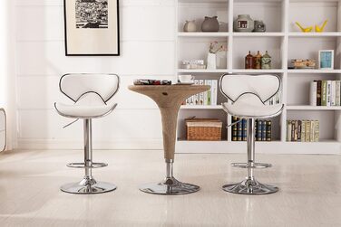 Барний стільць Roundhill Furniture Masaccio з м'яким сидінням з екошкіри, поворотний, з підйомним механізмом, сірий (набір 2 шт.)