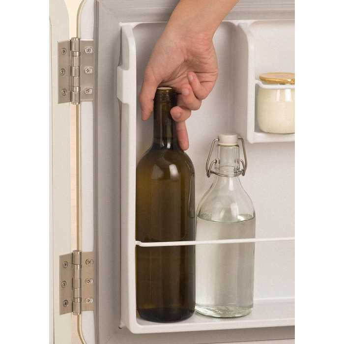 Ретро міні-холодильник 50 Gold, 48л, кремовий, 50x44x49.8 см