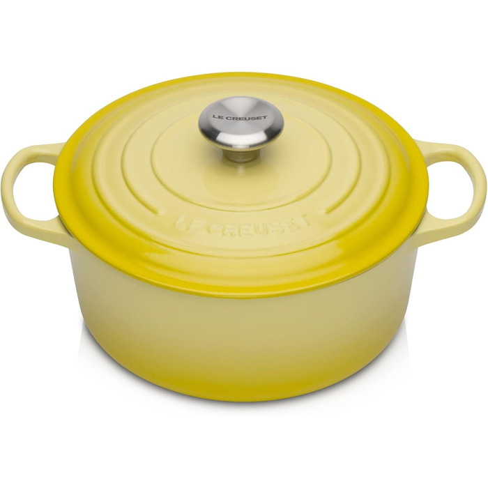 Le Creuset Signature Чавунна сковорода з кришкою, 24 см, 4.2 л, Citrus