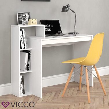 Письмовий стіл Vicco Leo, білий, 100x40см