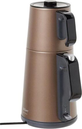 Електричний чайник Arzum Ehlikeyf – турецький чайник, 2200W, 3,5л, 1,2л глечик, нержавіюча сталь, регулювання температури, захист від сухого кипіння