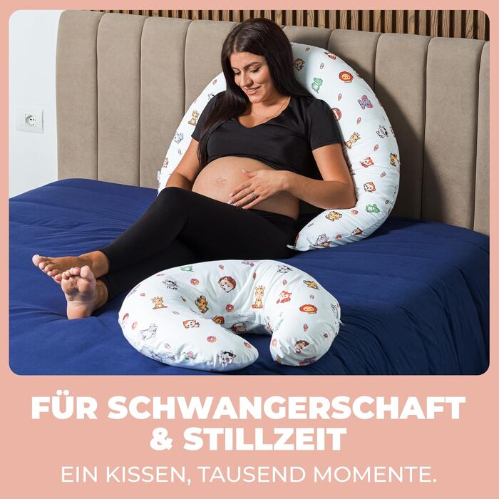 Вагітний подушок Stillkissen XXL 200x70 см - подушка для вагітних, годування, сну на боці. Зручна, бамбукова, знімний чохол, 100% бавовна, ергономічна, багатофункціональна, для мами та дитини.
