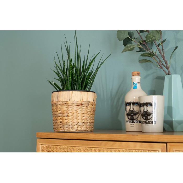 Набір горщиків для квітів Decorasian 2 шт. круглі, плетені з морської трави, з пластиковим вкладишем, 16 см