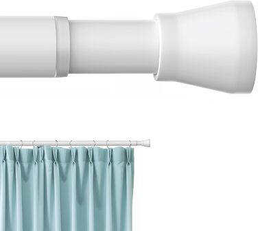 Штанга для штор без свердління AIZESI, 113-197 см, телескопічна, діаметр 22 мм, біла