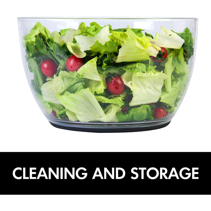 Салатниця-віджимник для салату Smile Mom, 6.3 л, велика, для кухні, білий/зелений