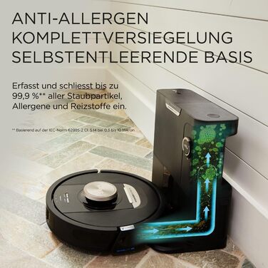 Робот-пилосос Shark PowerDetect 2-в-1 з функцією миття, самостійне очищення на 60 днів, LiDAR-навігація, NeverStuck, керування через додаток, RV2800ZEEU, чорний